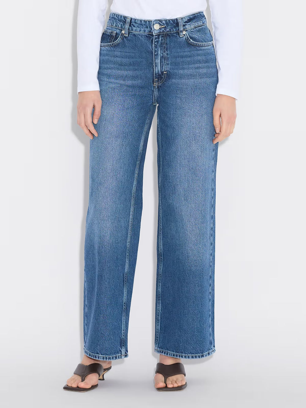 W Wide Jeans Blue