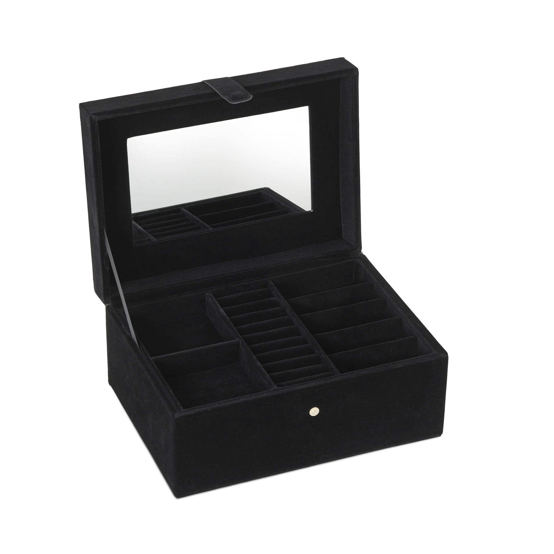 Day Q Jewelry Box Big Black hvit tråd