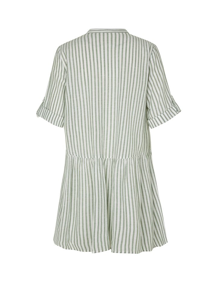 Albana Dress Dayana Hedge Green Stripe