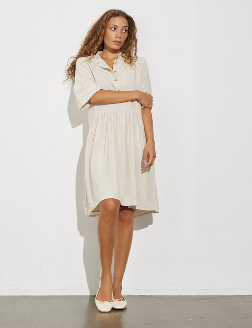 Albanette-M Ayla Dress Natural Beige