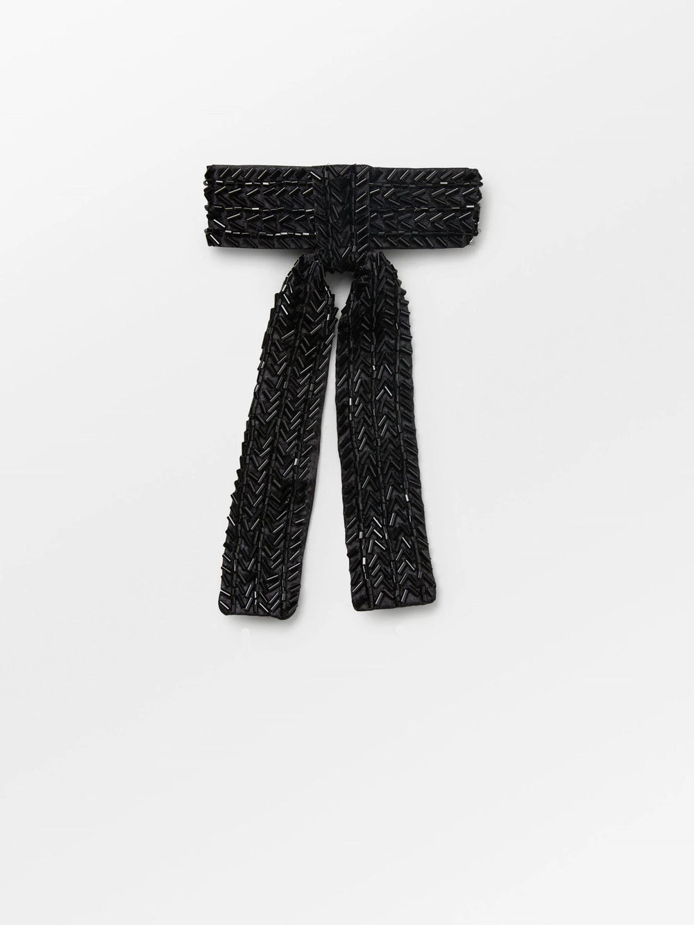 Merry Beaded Bow Black