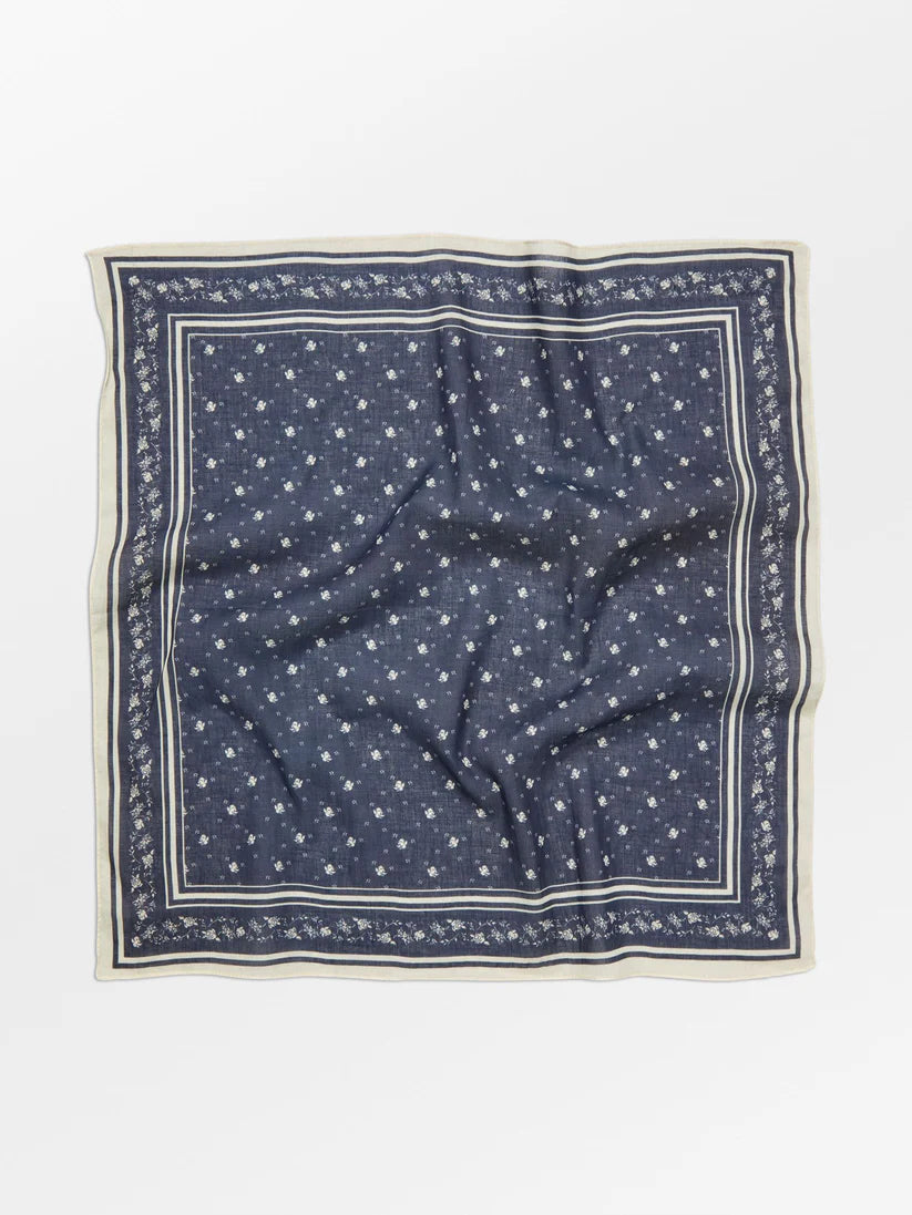 Fleur Cotta Scarf Navy Blazer