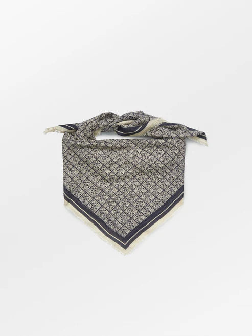 Rosea Square Siw Scarf Navy Blazer