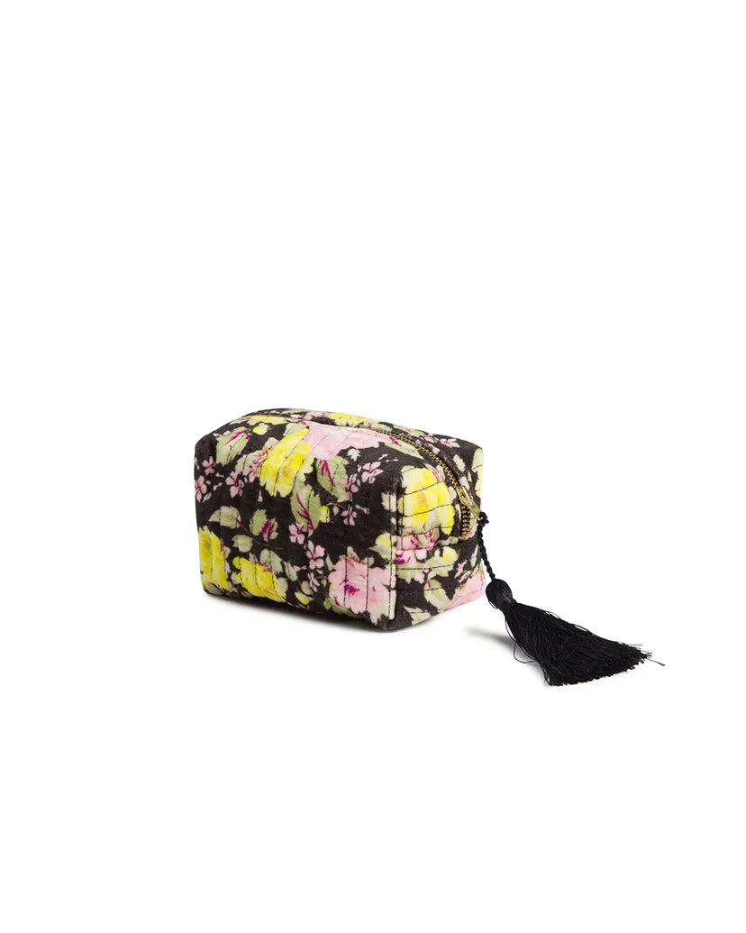 Makeup Bag Velvet Evening Flowers