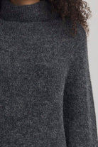 Gestuz AlphaGZ Rollneck Dress Charcoal Melange - hvittrad.no