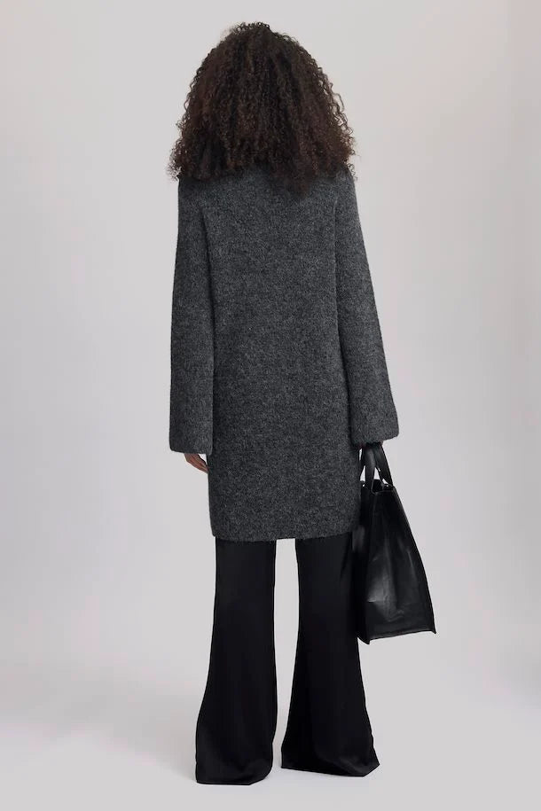 Gestuz AlphaGZ Rollneck Dress Charcoal Melange - hvittrad.no