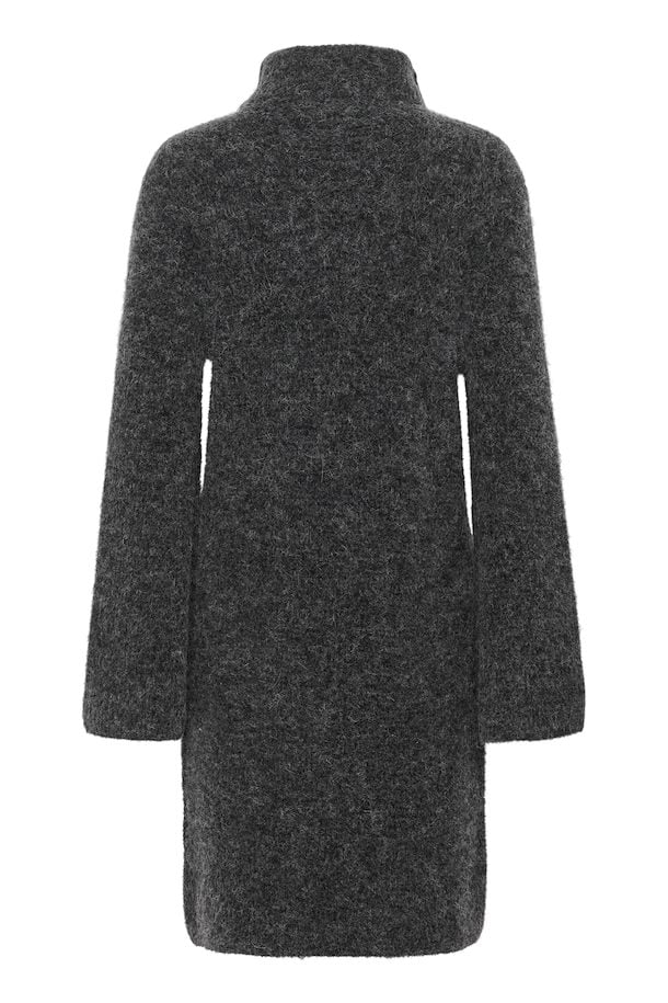 Gestuz AlphaGZ Rollneck Dress Charcoal Melange - hvittrad.no