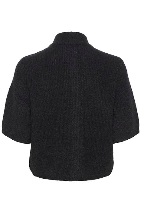 Gestuz AlphaGZ SS Short Cardigan Black - hvittrad.no