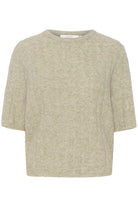 Gestuz AlphaGZ SS Tee Slit Melange - hvittrad.no