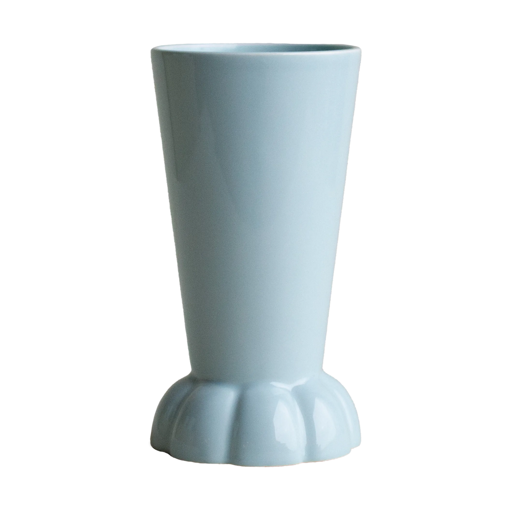 Flora Vase Shiny Light Blue