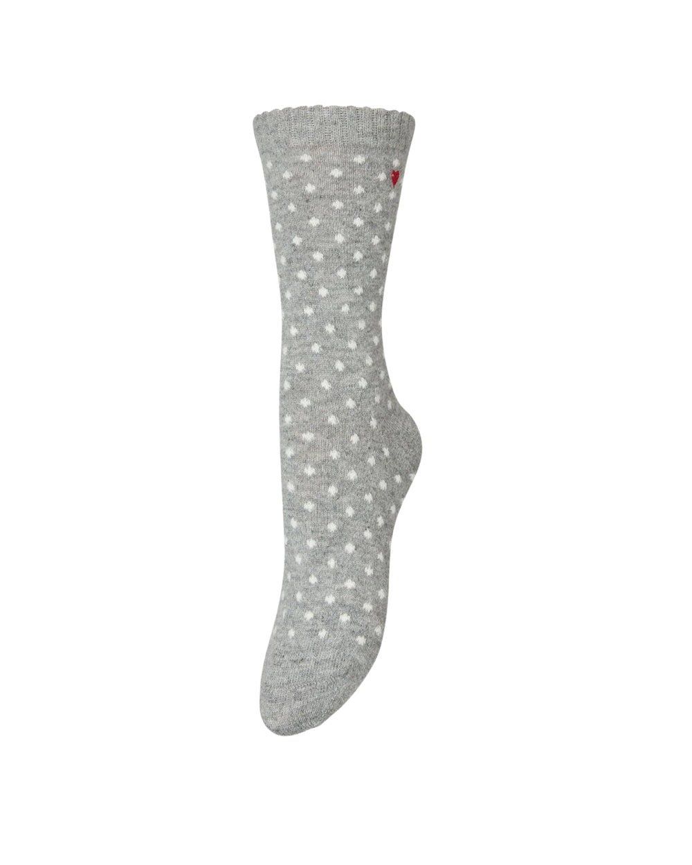 Dotted Wola Sock Grey Melange