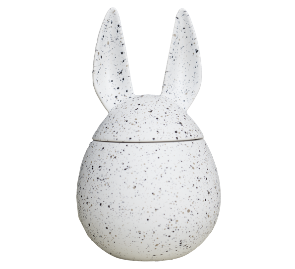 Eating Rabbit Large White Dot