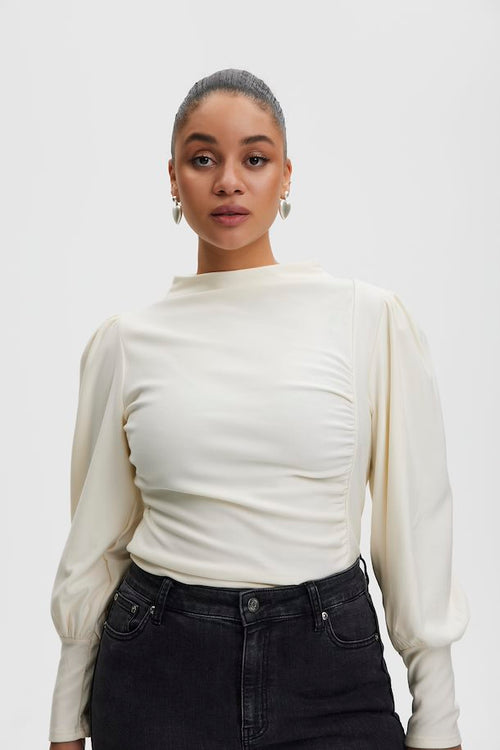 Rifa Puff Blouse NOOS Egret