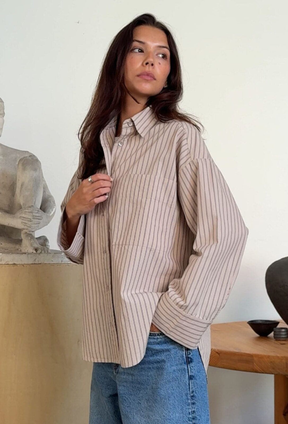 Fie Stripe Shirt Nature Stripe