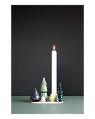 Dottir Winter Stories Candle Forest 3x30mm White - hvittrad.no