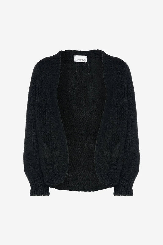 Noella Fora Knit Cardigan Black - hvittrad.no