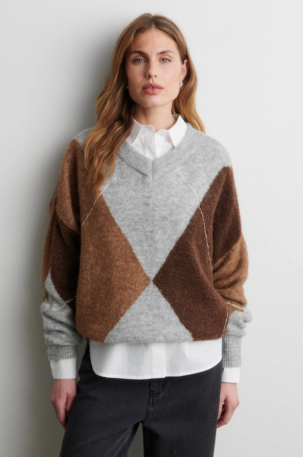 Forca Knit V-Neck Light Grey Melange