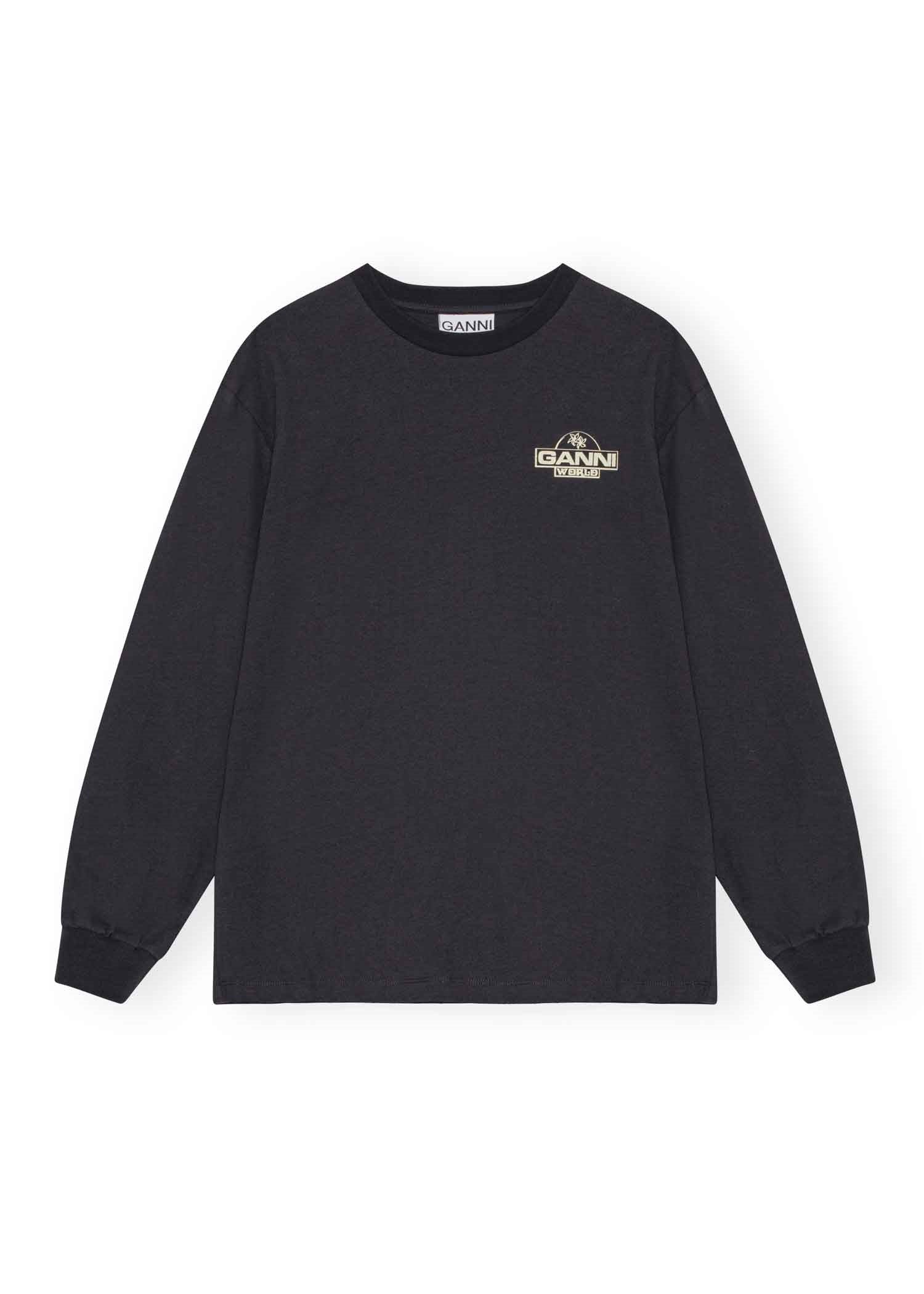 Future Heavy Jersey Palm Long Sleeve T-Shirt Phantom – hvit tråd