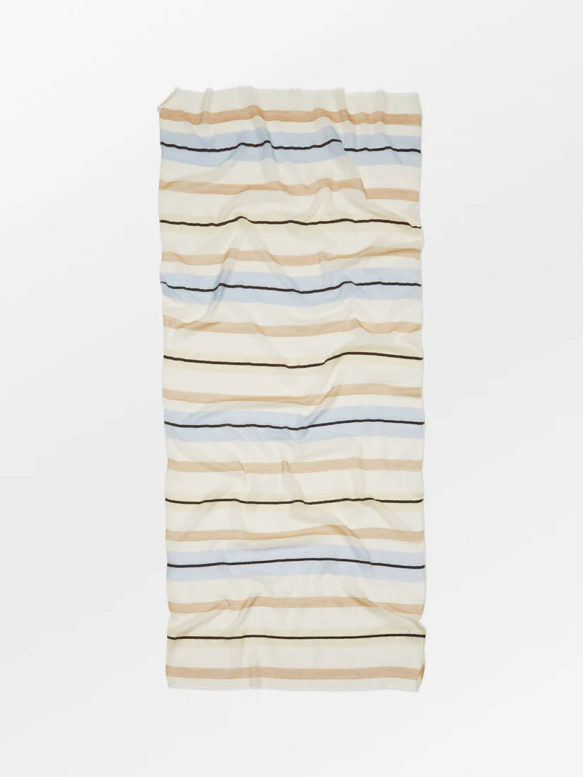 Stripeana Cowea Scarf Birch White