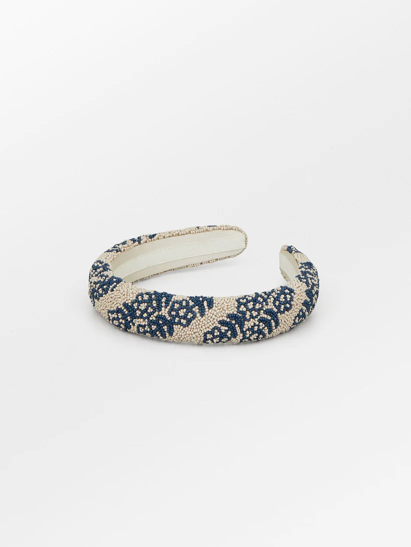 Teila Midi Beaded Hairbrace Birch White
