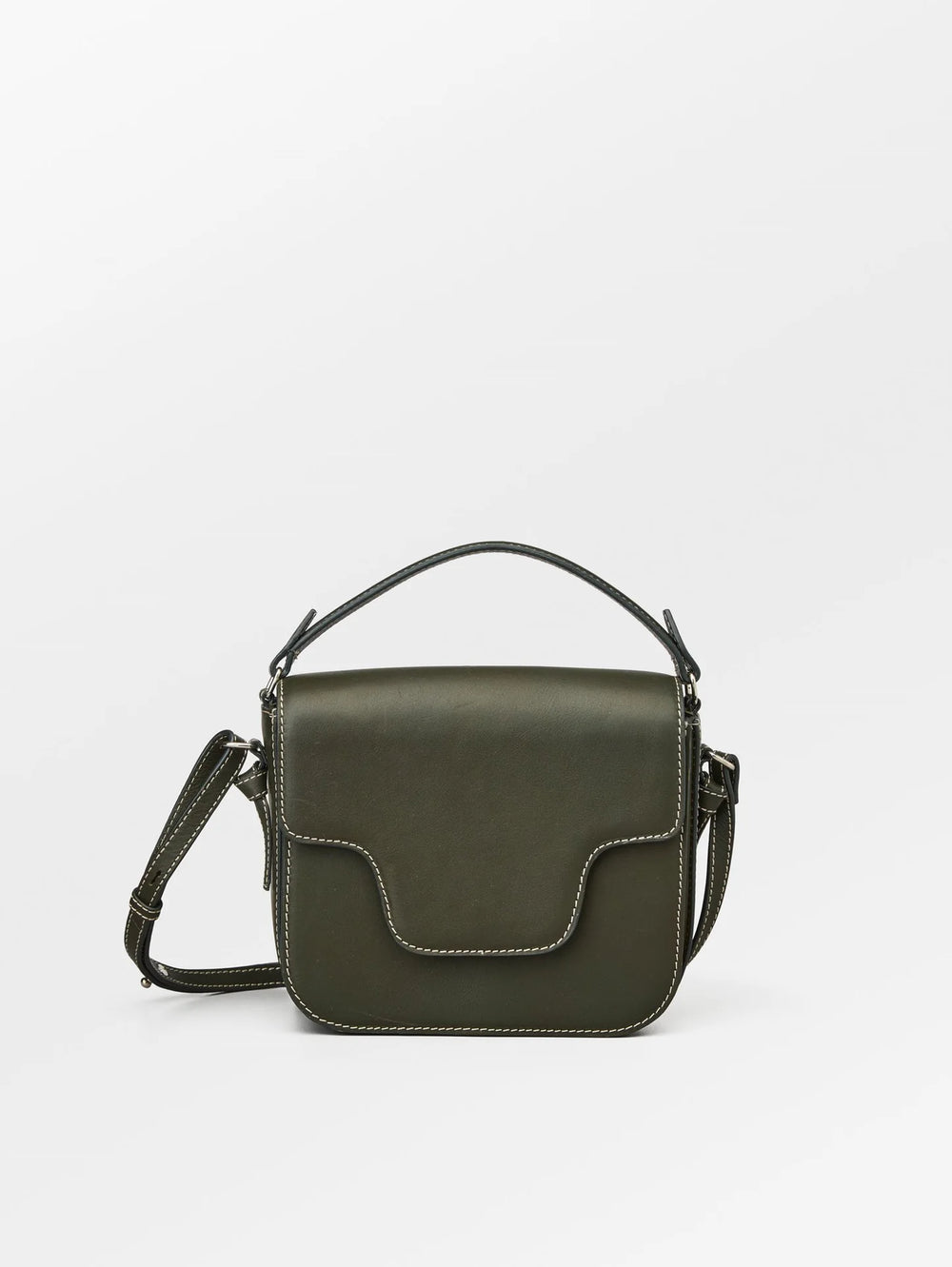 Glossy Cow Iris Bag Army
