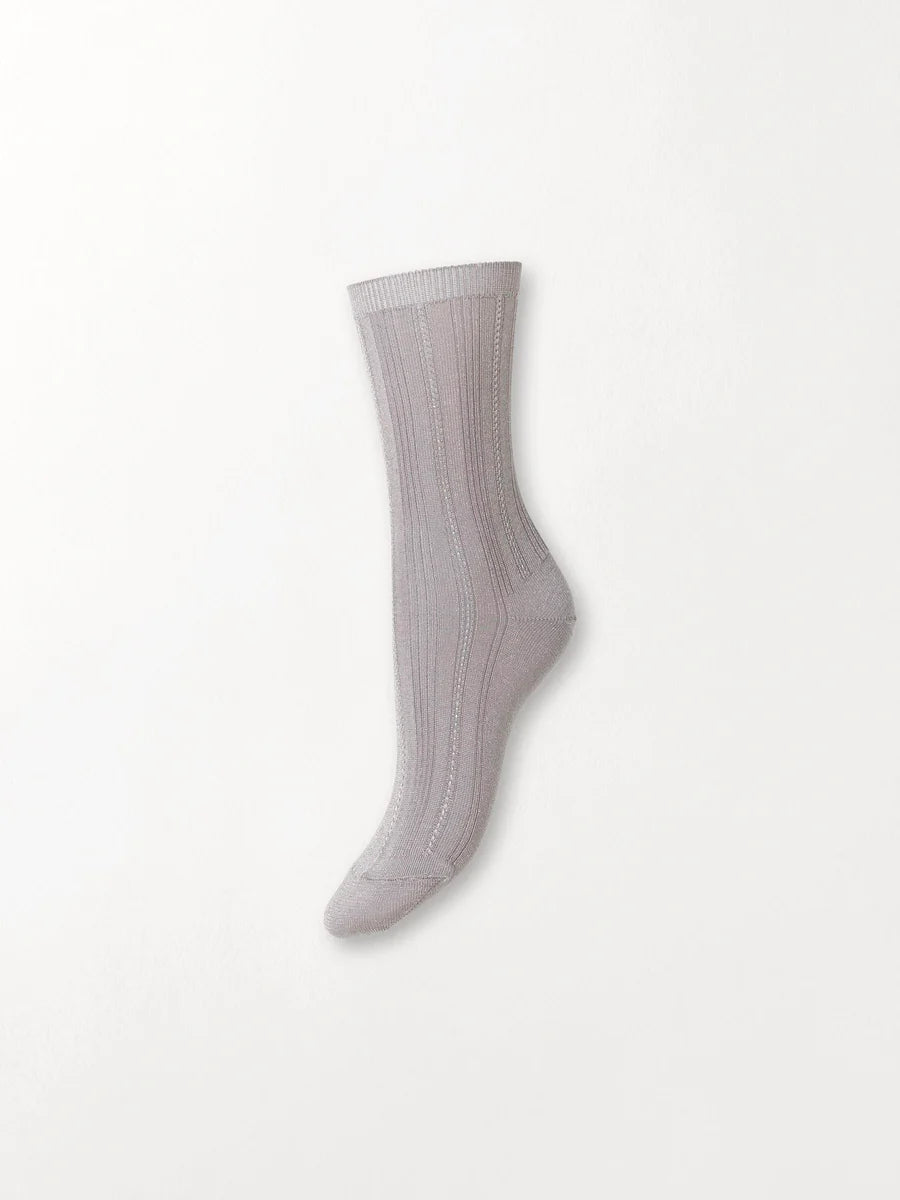 Glitter Drake Sock Silver Gray