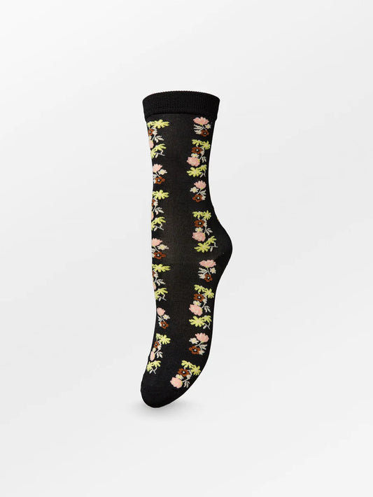 Flosine Visca Socks Black - hvittrad.no