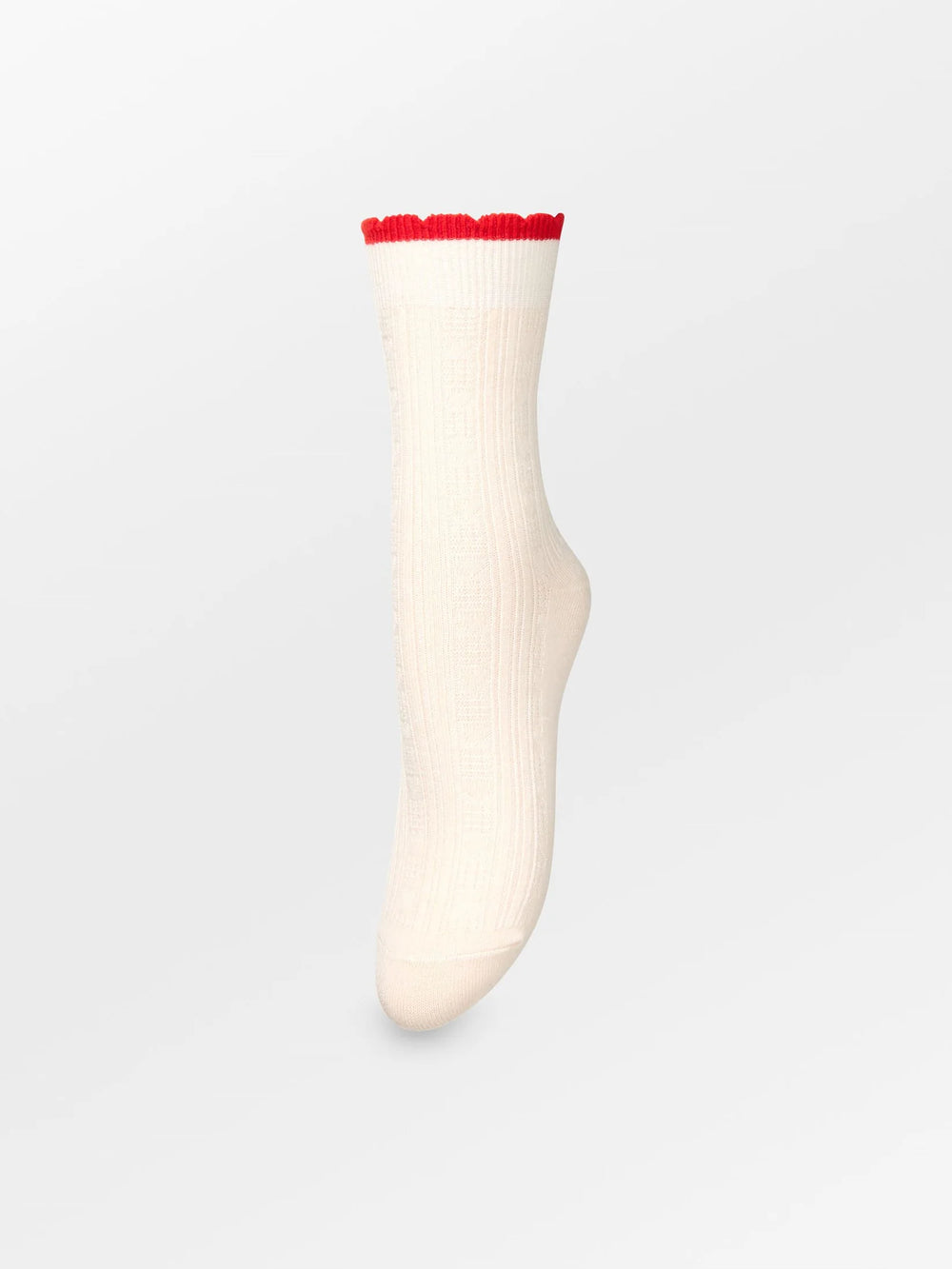 Scallop Sock Birch White