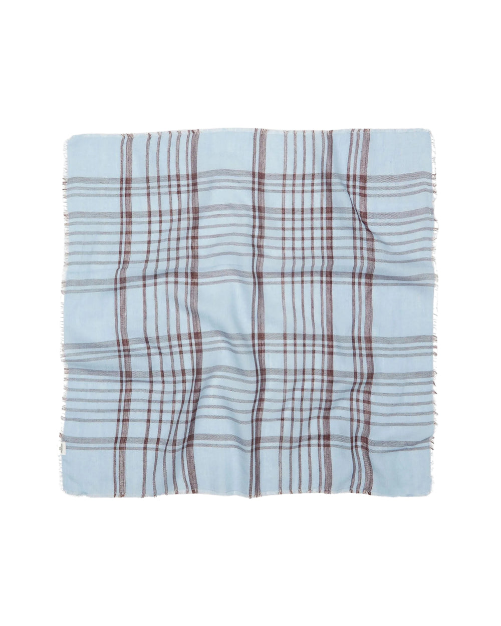 Grid Cowea Scarf Skyway Blue