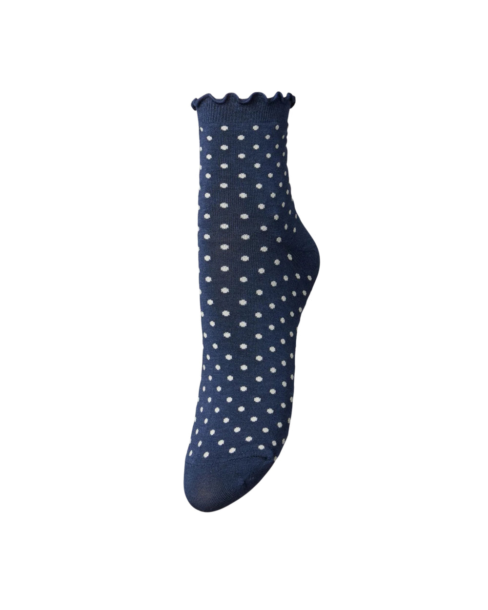 Dotted Frilla Short Sock Naval Academy Blue