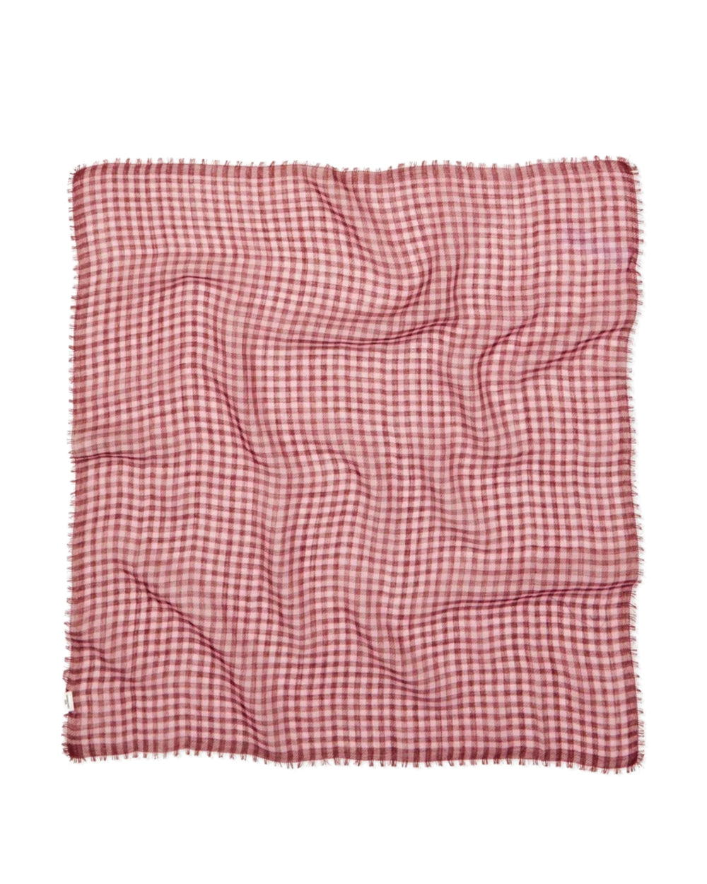 Gingham Wica Scarf Zinfandel Burgundy