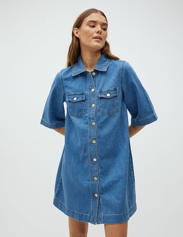 Mira-G Dress Mid Vintage Blue