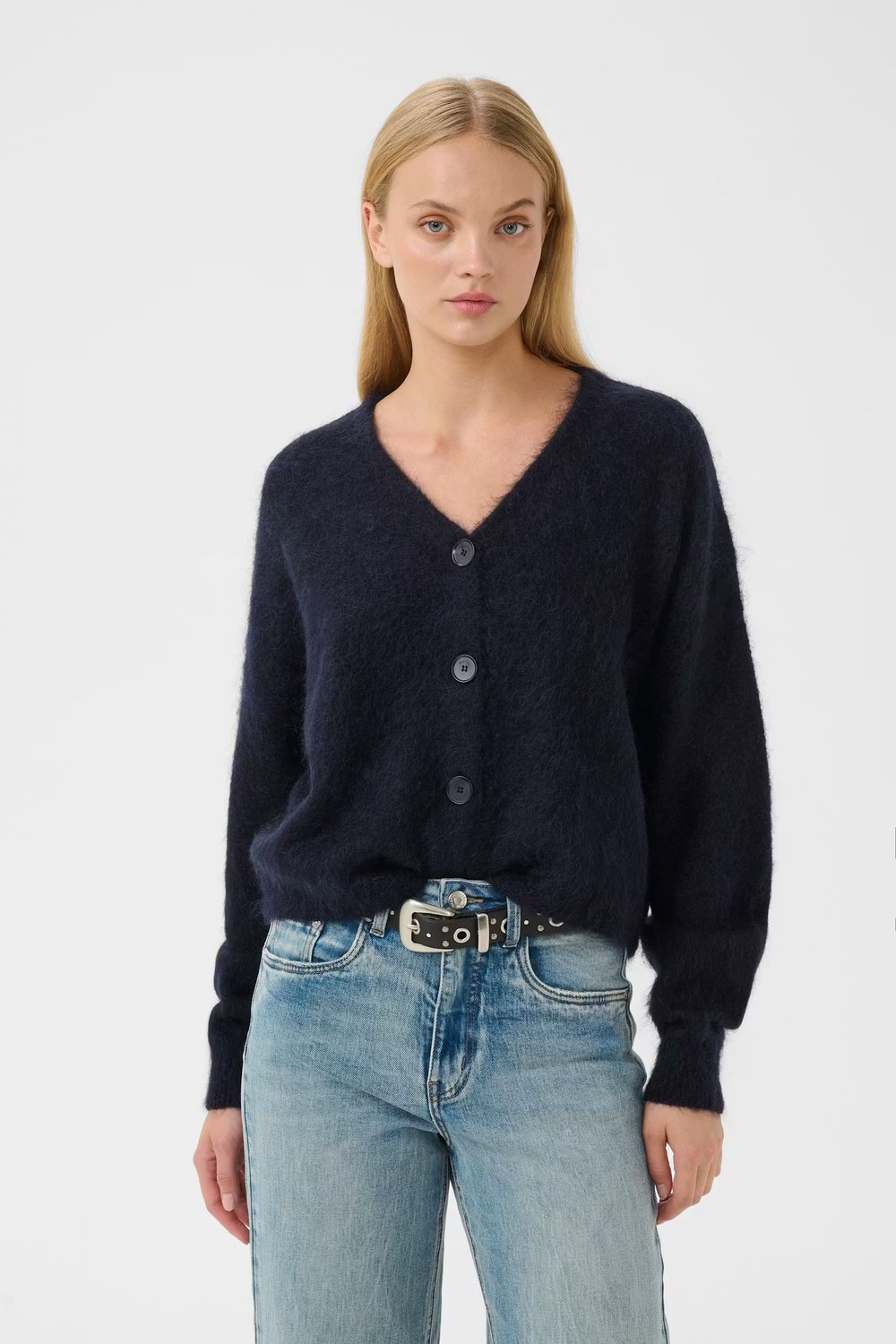 GZDebbie V Cardigan NOOS Navy Melange