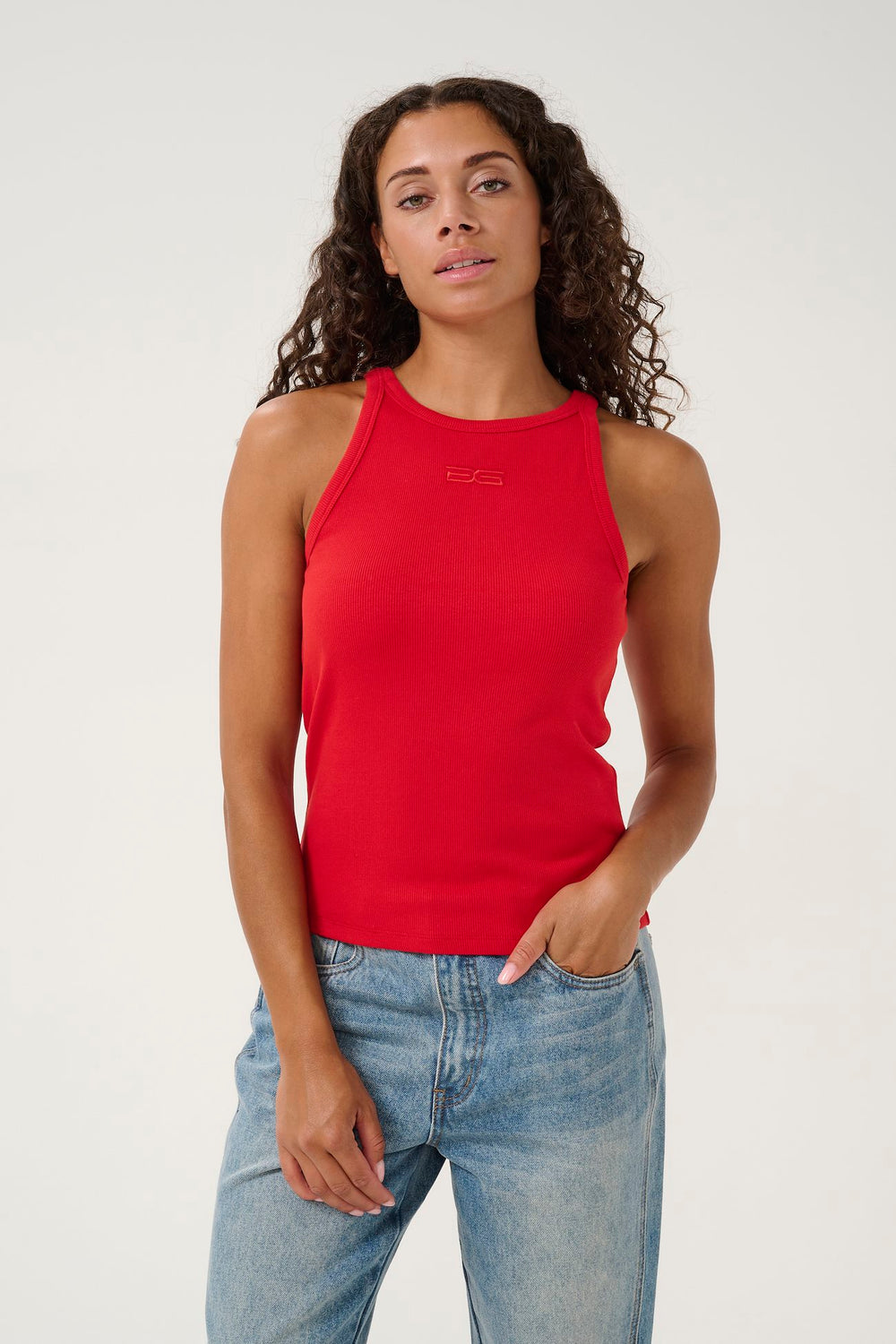 DrewGZ SL Logo Tank Haute Red