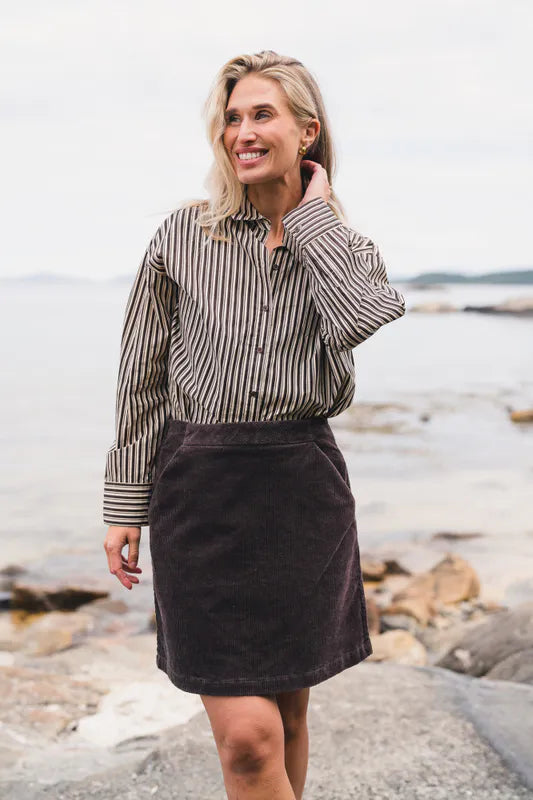 Ida Maja Shirt STP Black Coffee/Oat