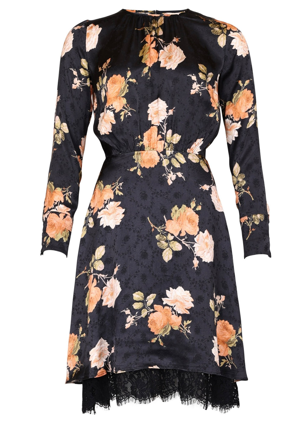 Jacquard Mini Dress Midnight Roses