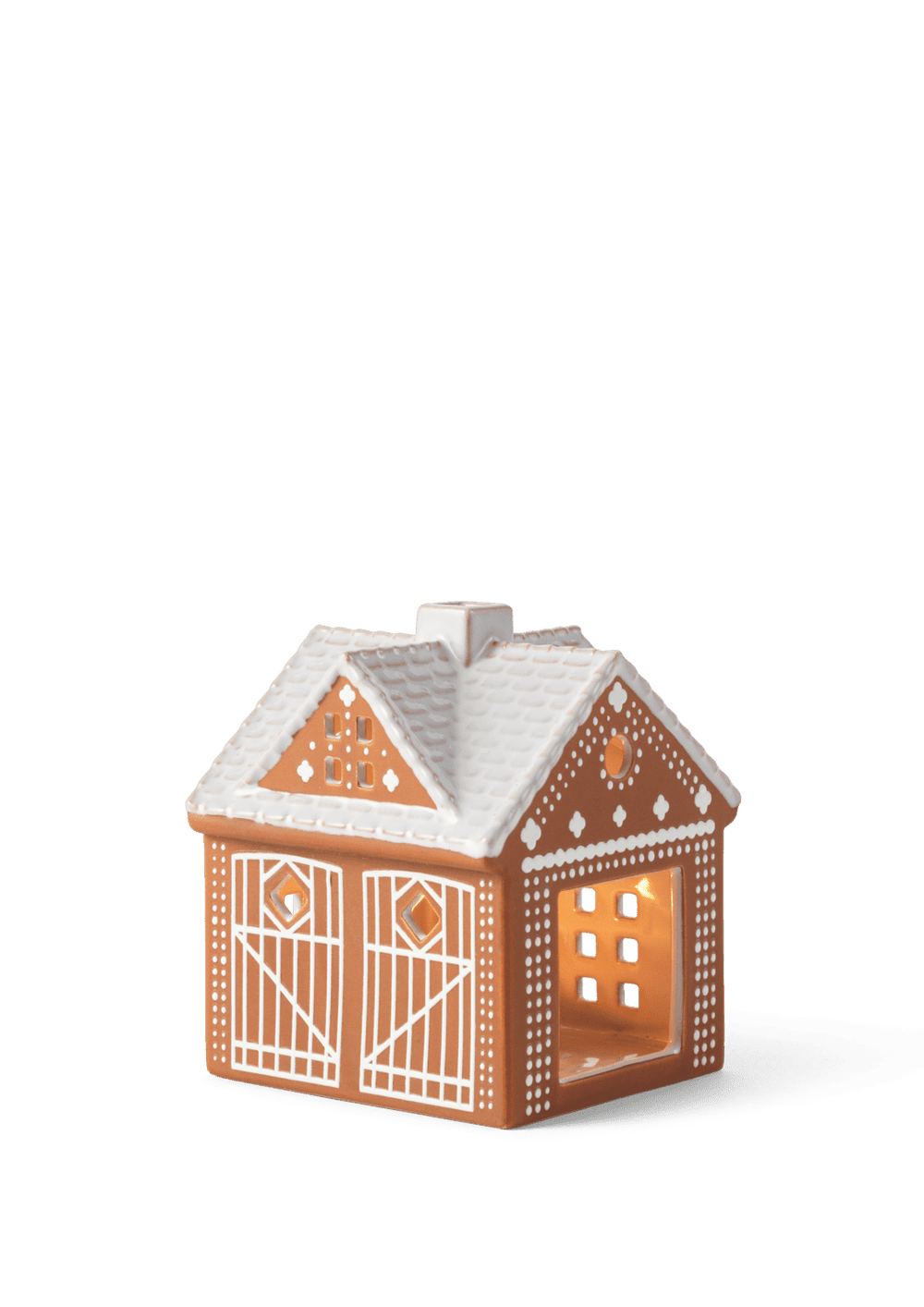 Gingerbread Lyshus Julestall H11,5CM Brun