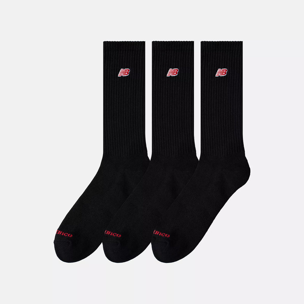 Patch Logo Crew Sock 3 Pack Black