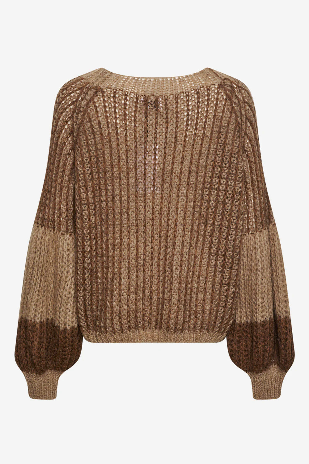 Noella Liana Knit Sweater Brown/Camel - hvittrad.no