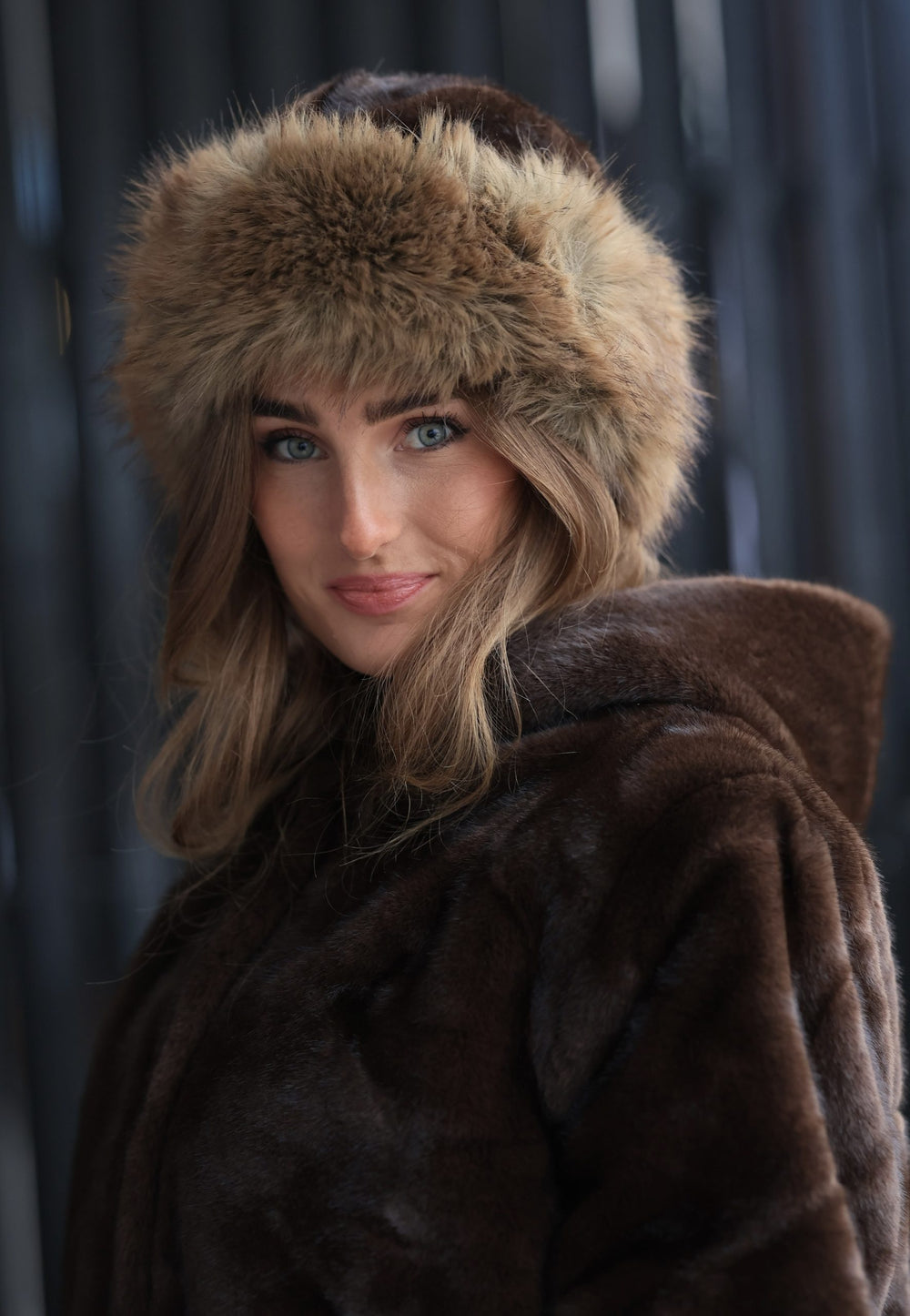 Luxe Fluffy Beanie Cocoa