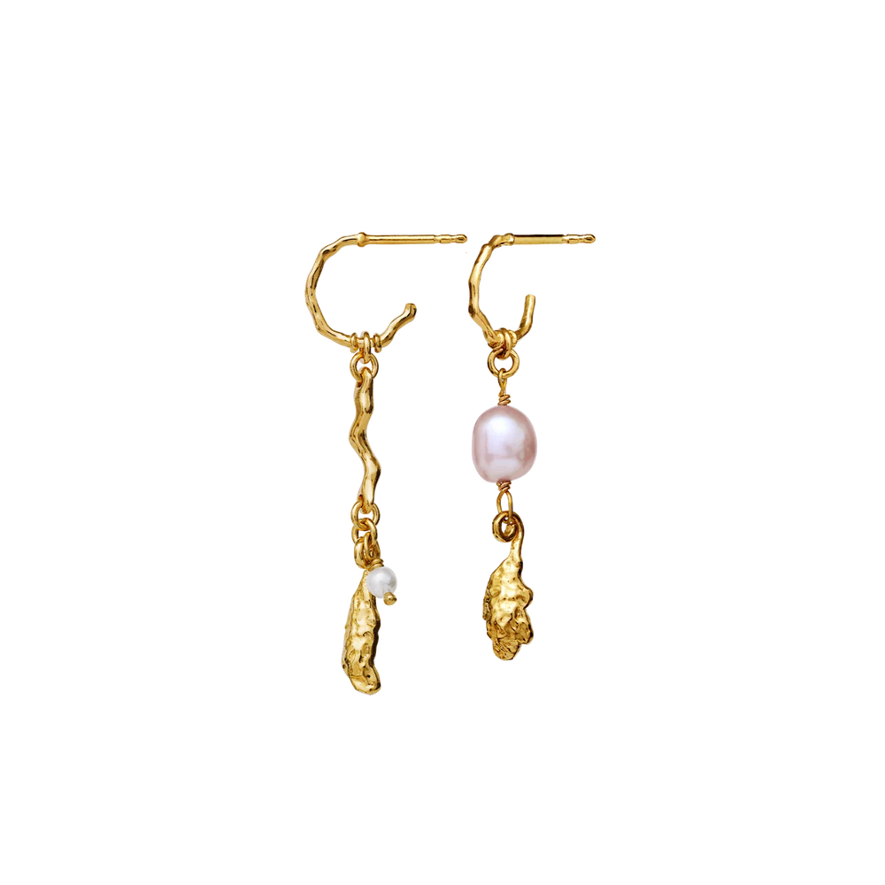 Lyric Earrings Gold Plated Silver