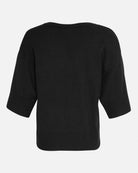 MSCH Copenhagen Eslina Rachelle 2/4 V Pullover Black - hvittrad.no