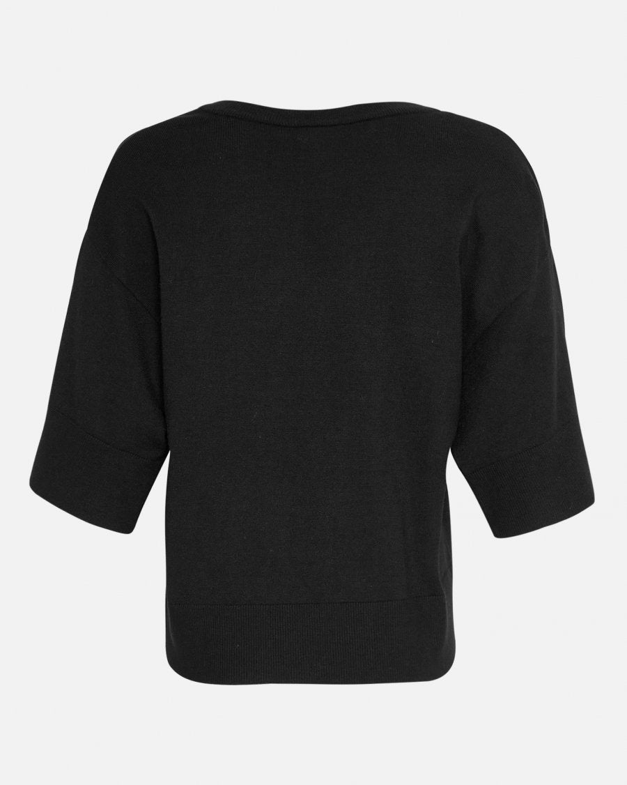 MSCH Copenhagen Eslina Rachelle 2/4 V Pullover Black - hvittrad.no