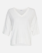 MSCH Copenhagen Eslina Rachelle 2/4 V Pullover Egret - hvittrad.no