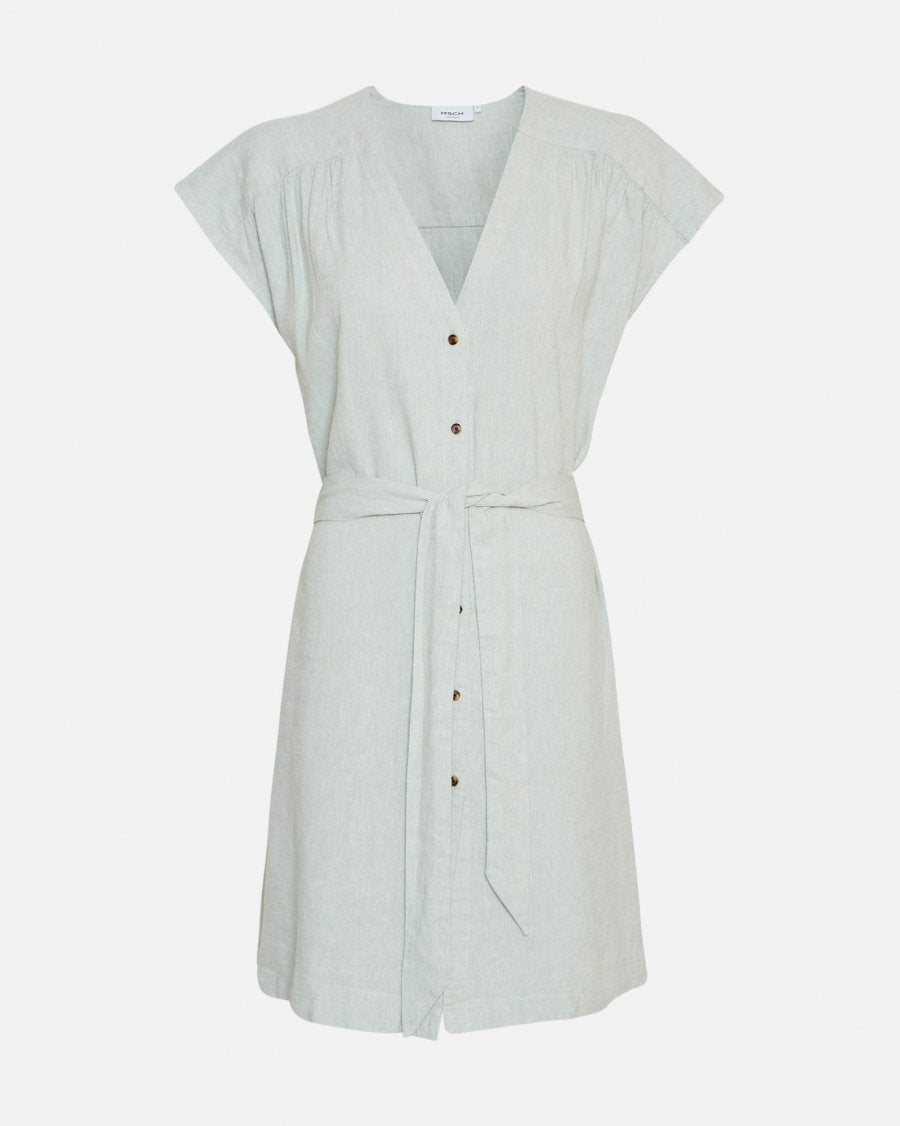 MSCH Copenhagen Jovene Ginia SS Dress Green M Mel - hvittrad.no