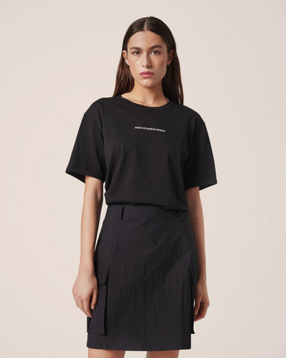Terina Organic Small Logo Tee Black/White