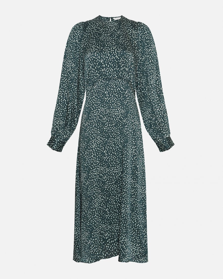 MSCH Copenhagen Adelaida Dress Pine Grove Dot - hvittrad.no