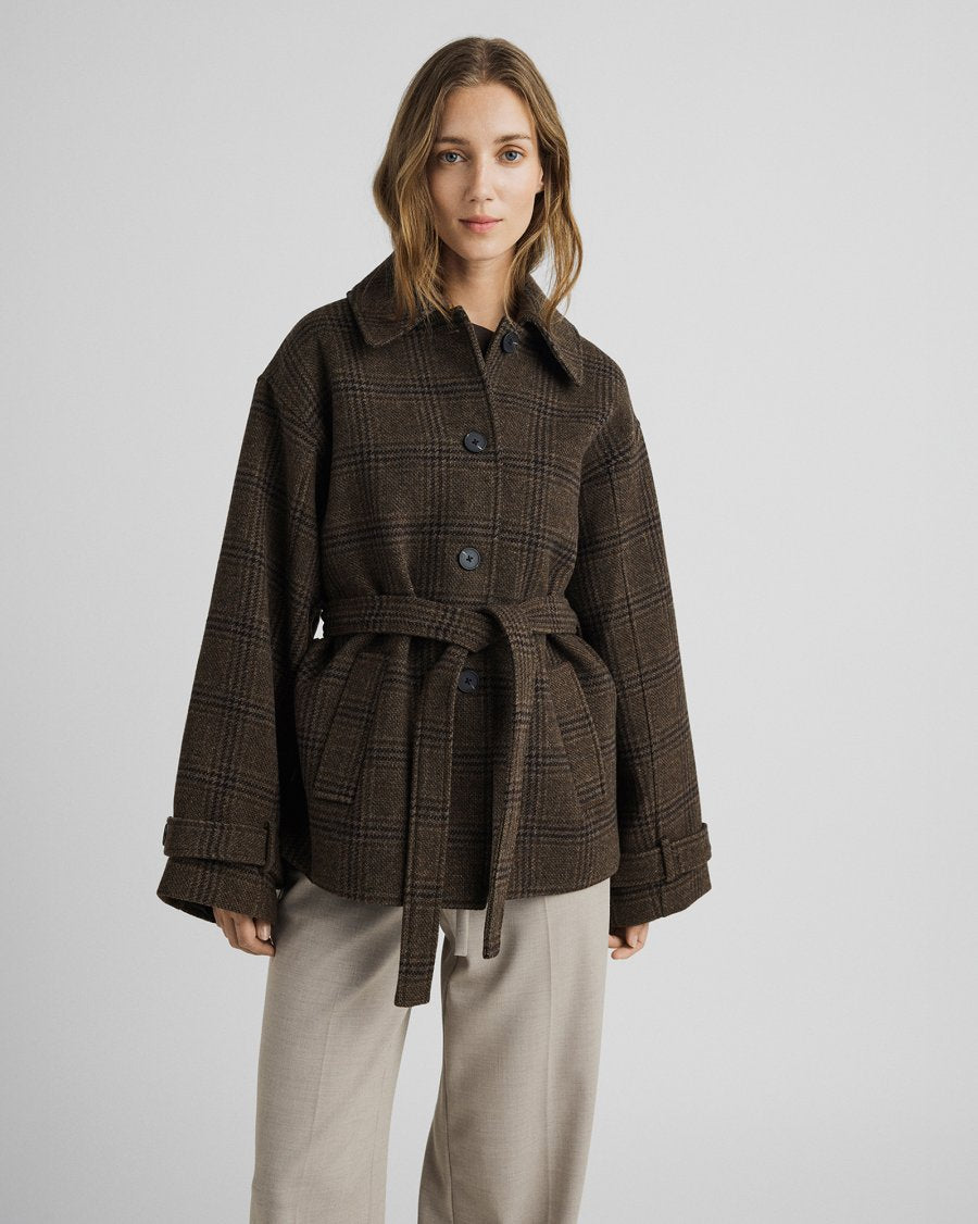 Amaranda Jacket CHK Hot Fudge/Rubbe