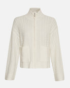 MSCH Copenhagen Blithe Hope Zip Cardigan Egret - hvittrad.no