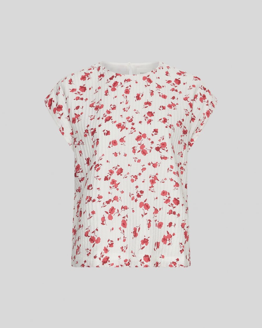 MSCHFalisha SL Top AOP Rose Red Flower